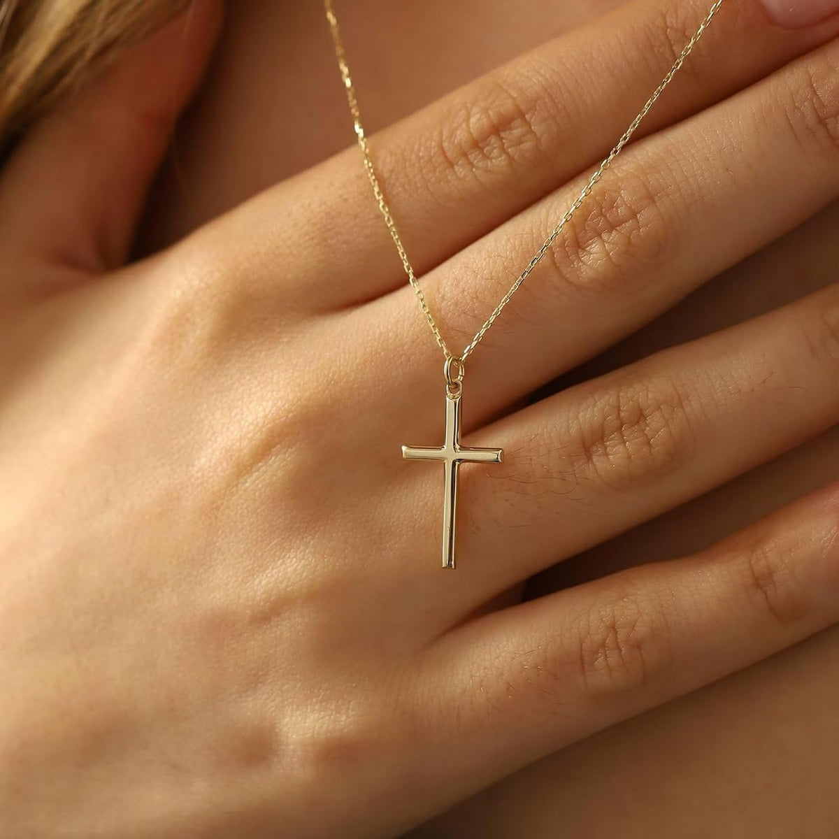 Dainty 14K Gold Plated Cross Necklace for Women Jewelry Gifts Trendy | Small Cross Pendant Choker Necklaces for Women Her. Baptism Religious Faith Christian Jewelry Gifts. First Communion Gifts